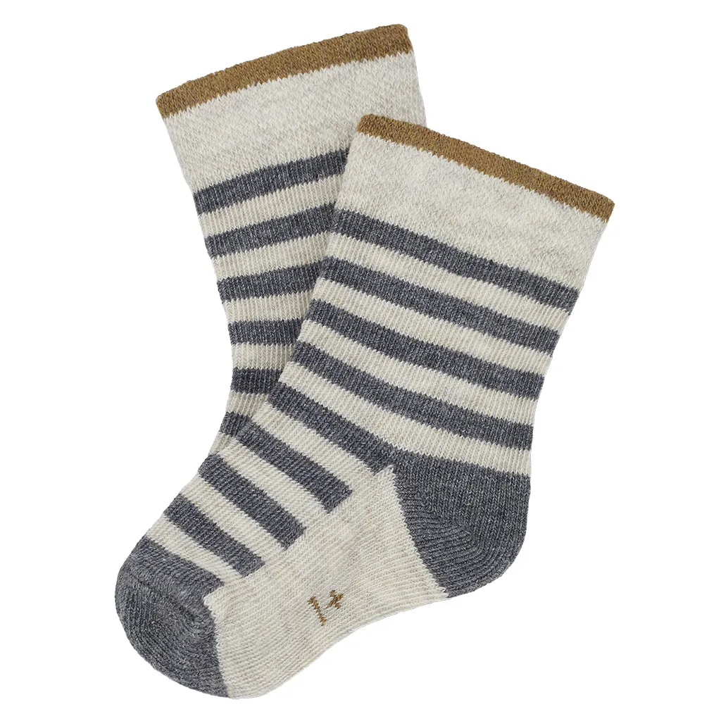 1  In The Family Baby Dalmau Socks Oatmeal Cream Stripes