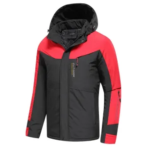 2021 Spring New Brand Outdoor Vintage Thick Jacket Coat Men Autumn Fashion Patchwork Waterproof Pockets Hat Jackets