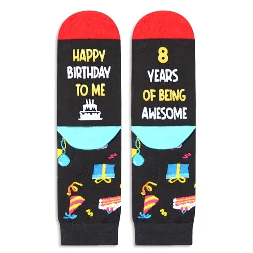 8 Eight Year Old Boy Girl Gift, 8 Year Old Socks, Birthday Presents for 8 Year Olds, Boy Girl Age 8 Gift Ideas