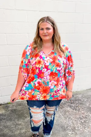 A Floral Dream Top, Fuchsia