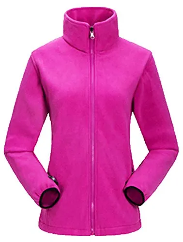 AbelWay Women's Mountain Waterproof Windproof Fleece 3 in 1 Jacket Ski Hooded Rain Coat(Purple,XS)
