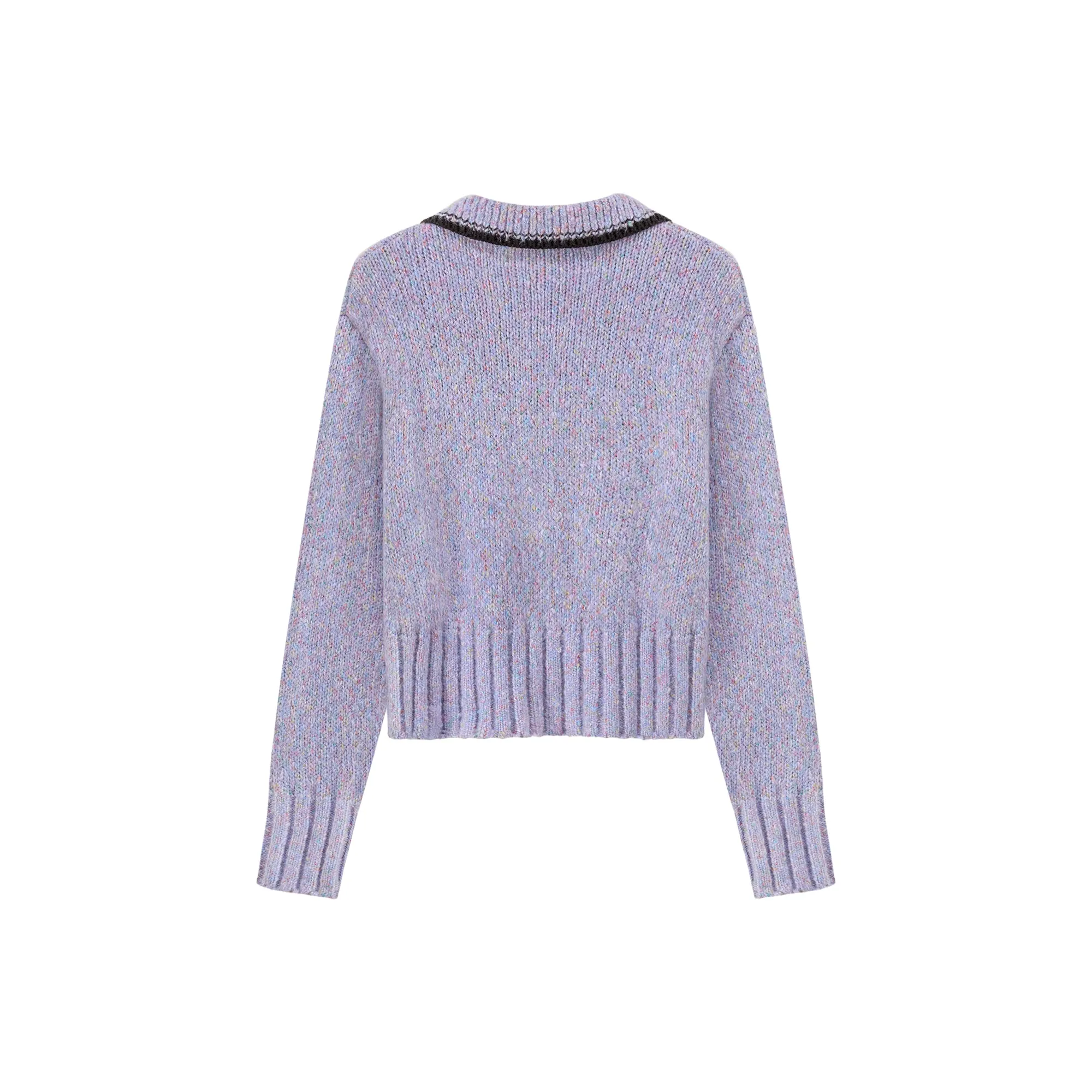 All The Lights Collar Zip Knit Sweater
