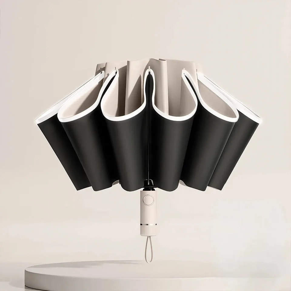 Automatic Windproof Reverse Folding Umbrella with UV Protection
