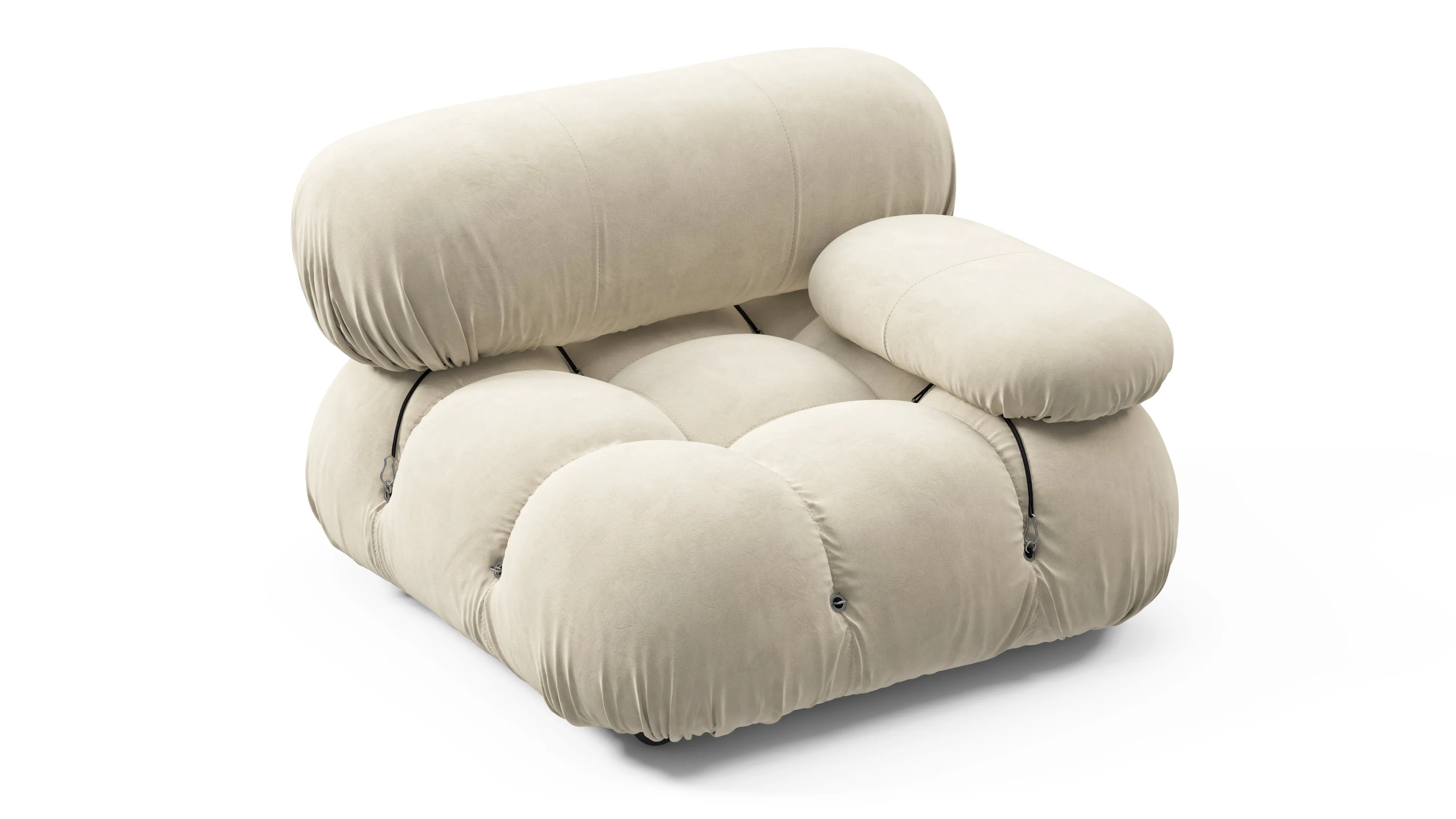 Belia - Belia Module, Right Arm, Eggshell Vegan Suede