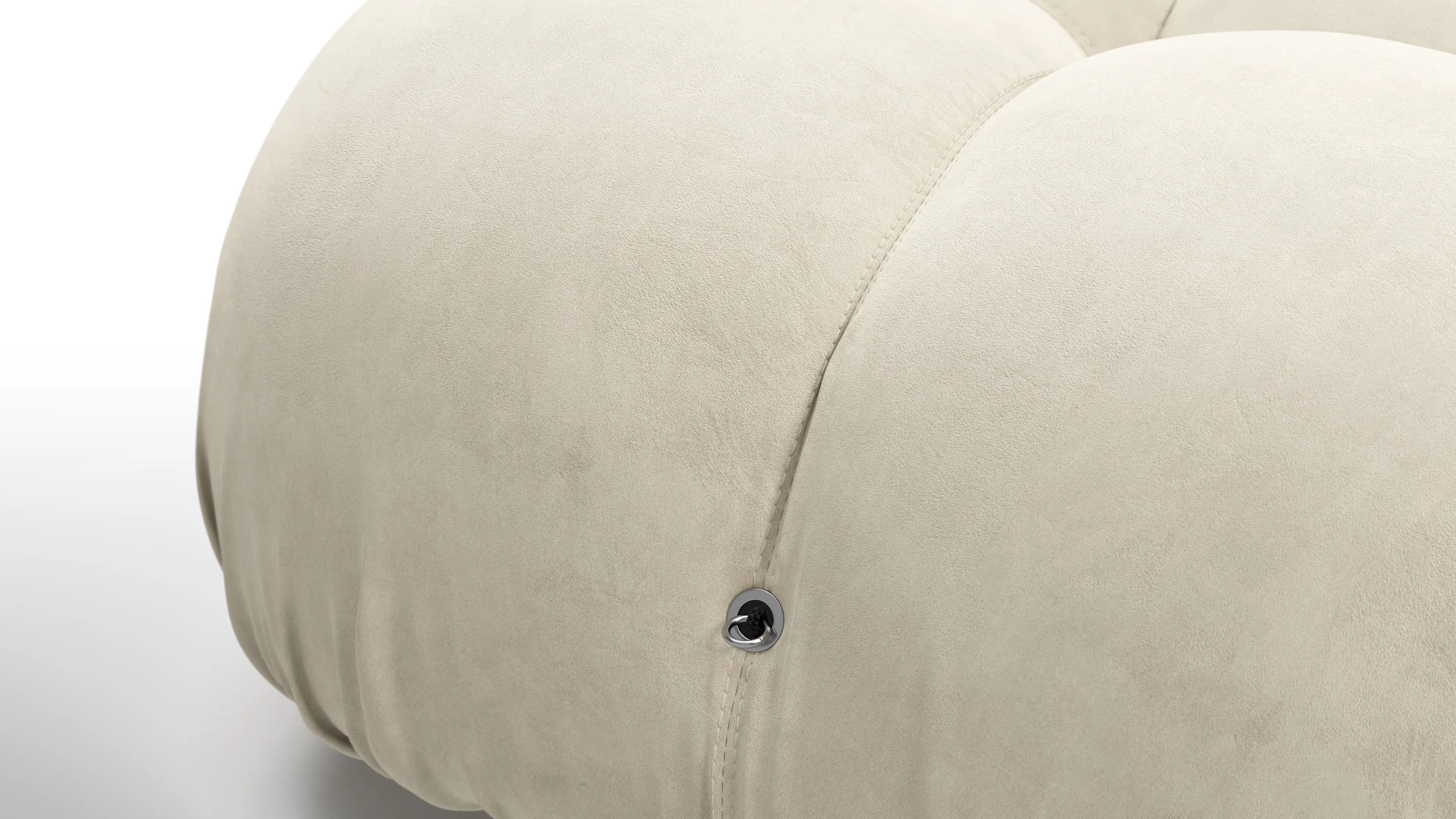 Belia - Belia Module, Right Arm, Eggshell Vegan Suede