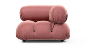 Belia - Belia Module, Right Corner, Blush Pink Velvet