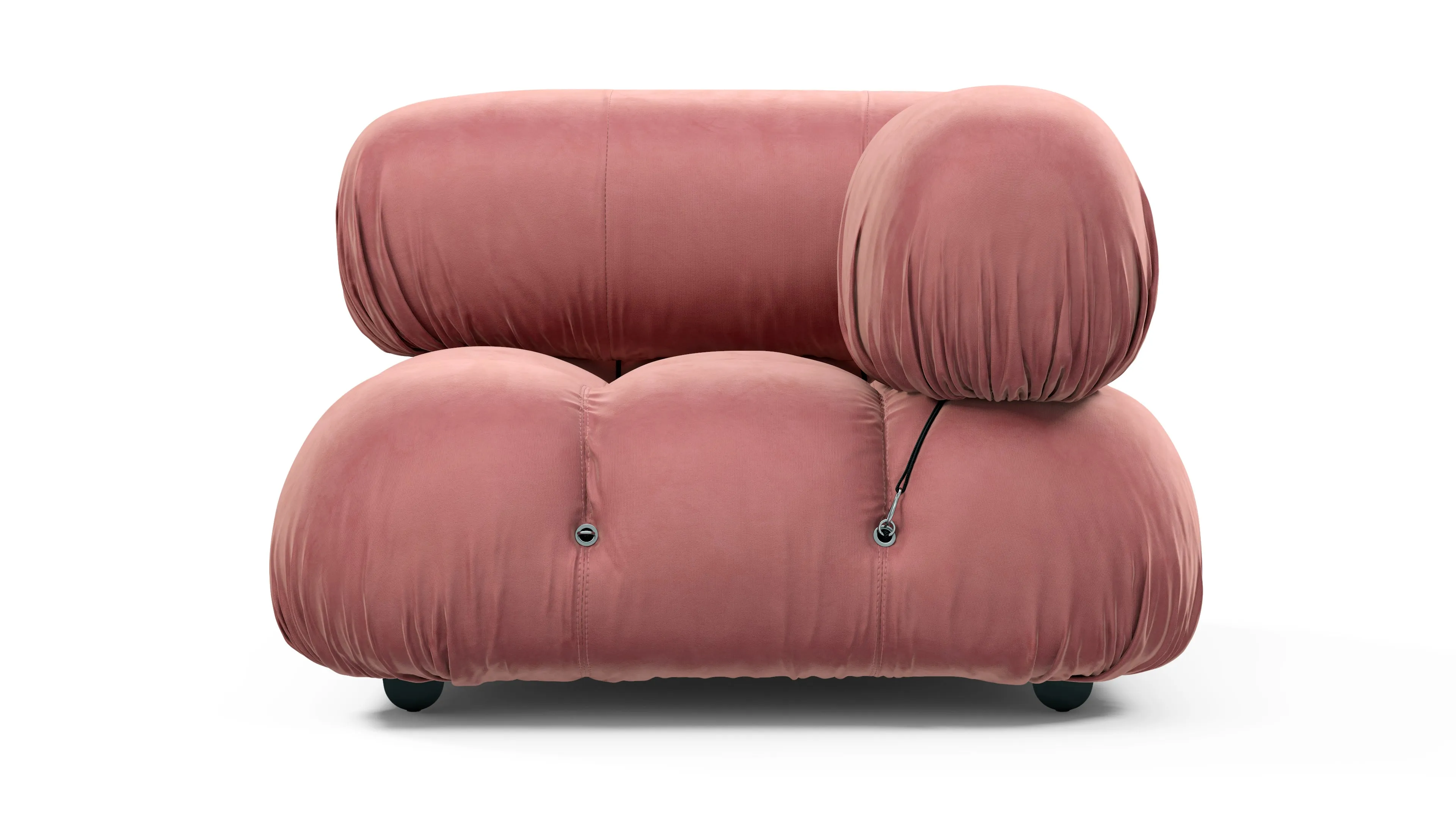 Belia - Belia Module, Right Corner, Blush Pink Velvet