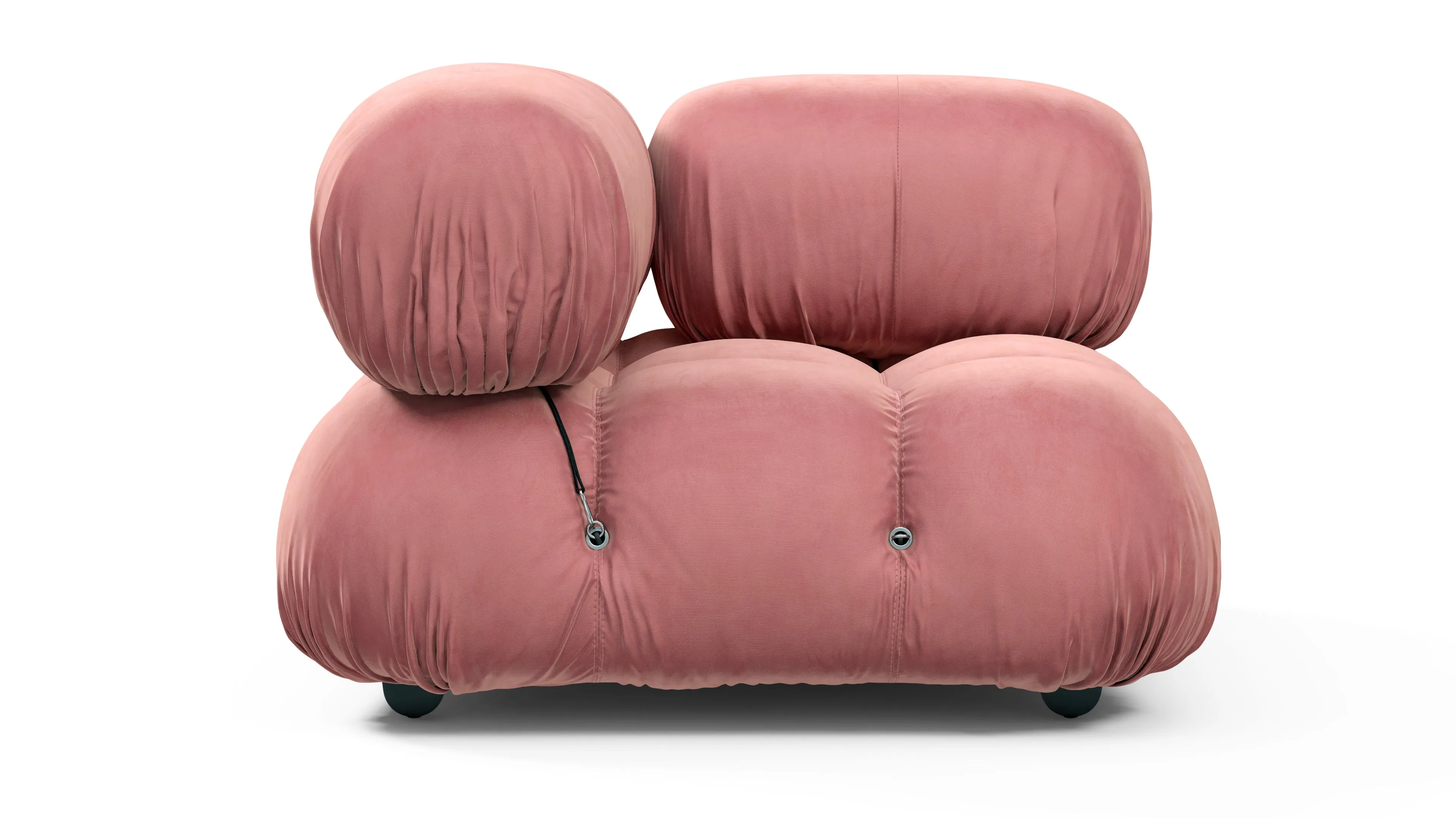 Belia - Belia Module, Right Corner, Blush Pink Velvet