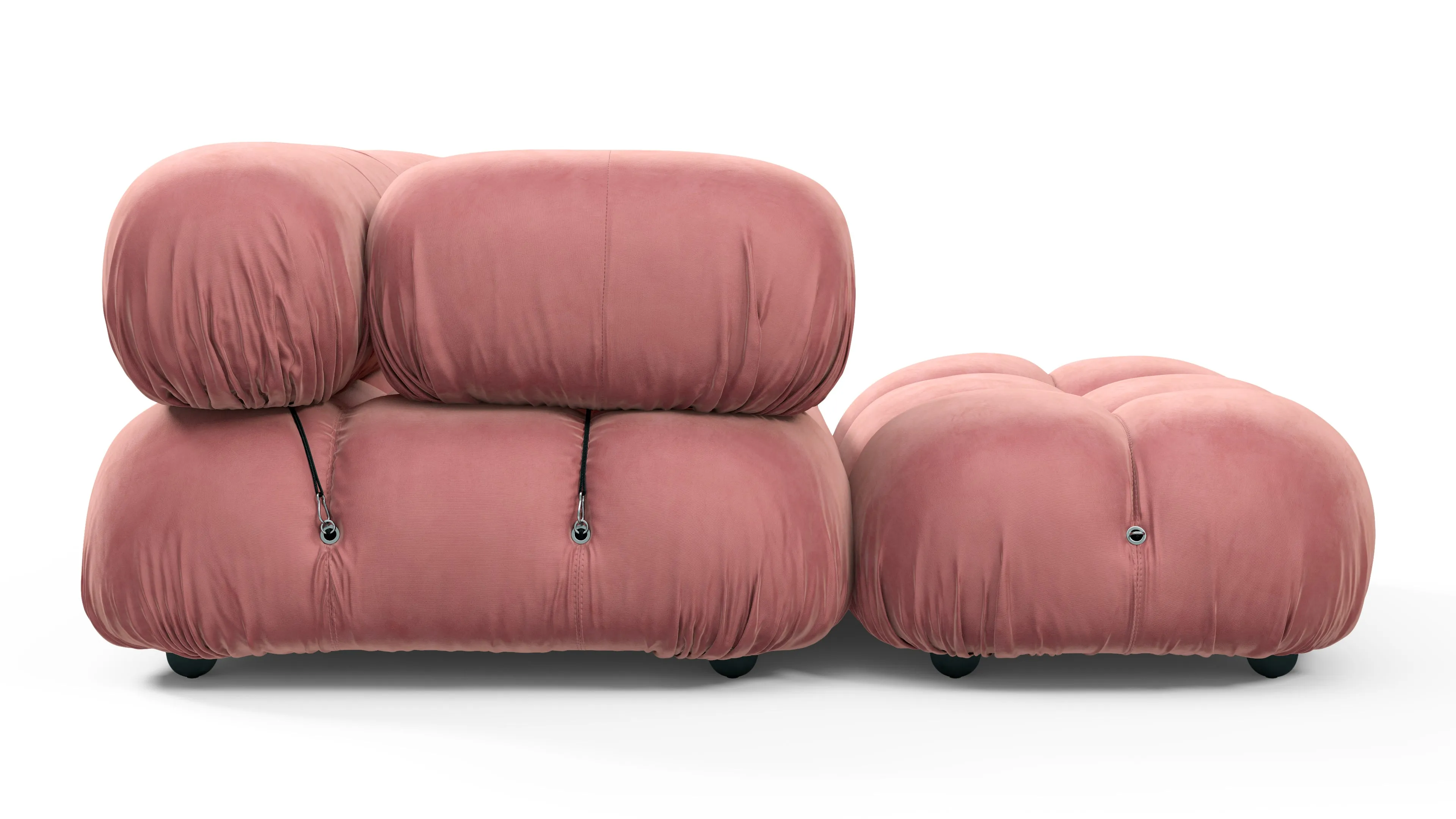 Belia - Belia Sectional, Left Chaise, Blush Pink Velvet