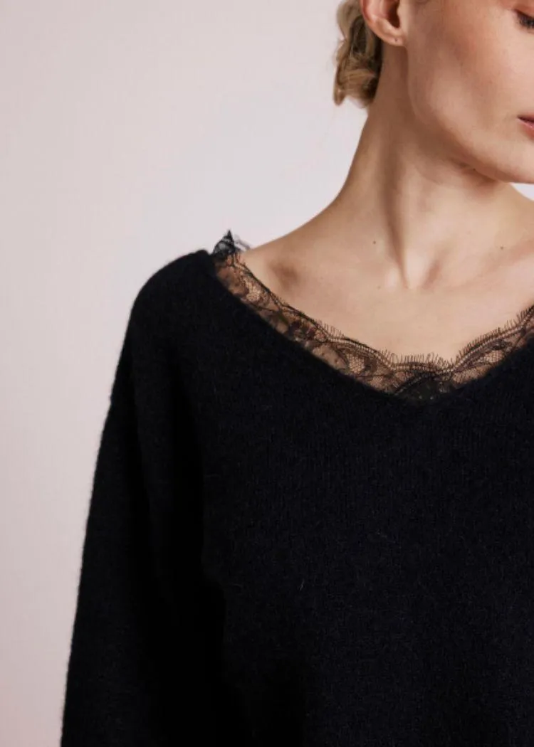 Berenice Arnania Lace Collar Sweater