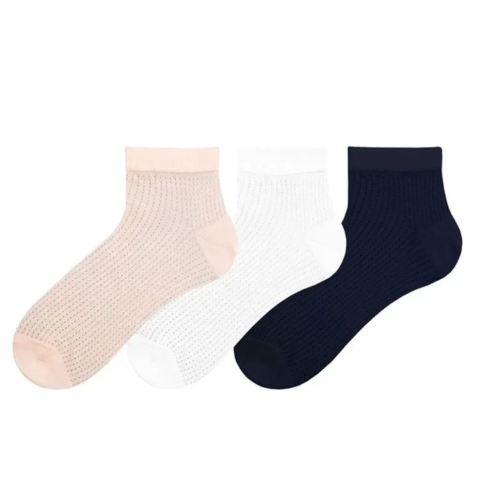 BROSS Summer Knitting Patterned Womens Booties Socks