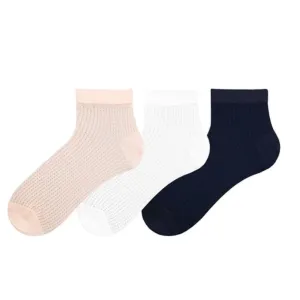 BROSS Summer Knitting Patterned Womens Booties Socks