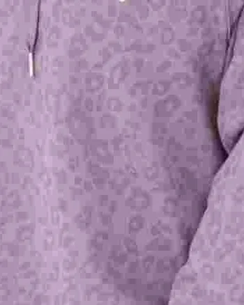 Calvin Klein Women's Plus Size Animal-Print Hooded Sweatshirt Purple Size 3X | Purple