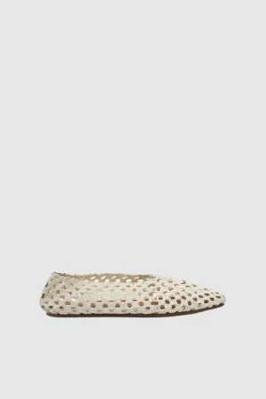 Camilla and Marc Christine Braided Flat in Ivory