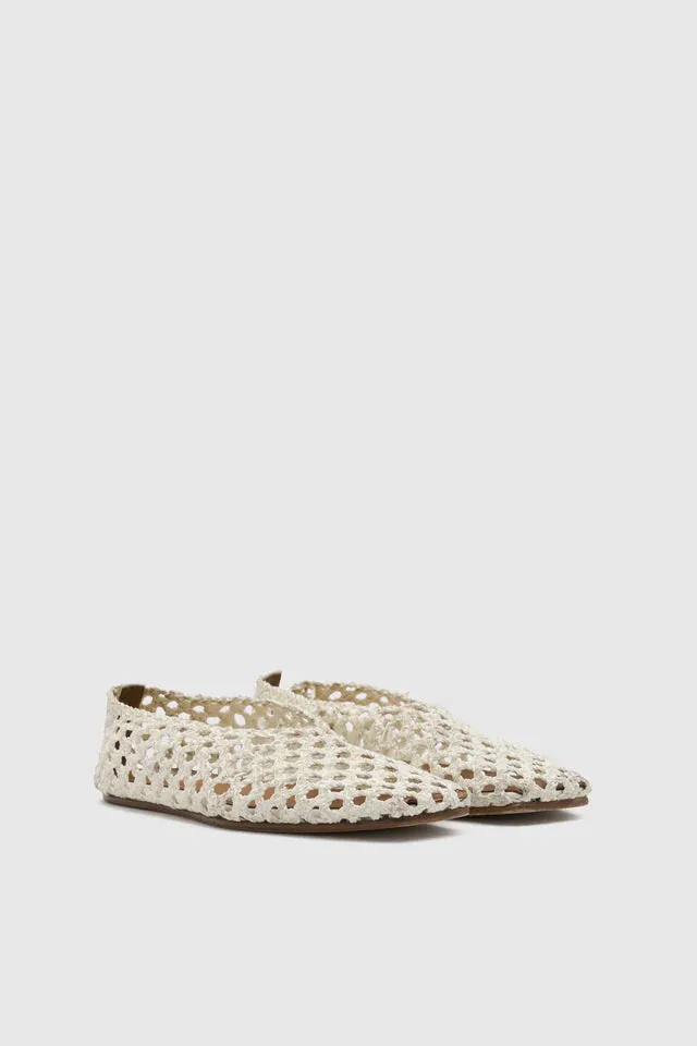 Camilla and Marc Christine Braided Flat in Ivory