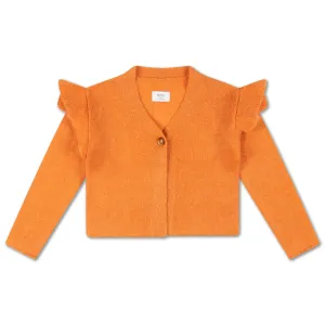 Cardigan Knit Ruffle Dusty Peach