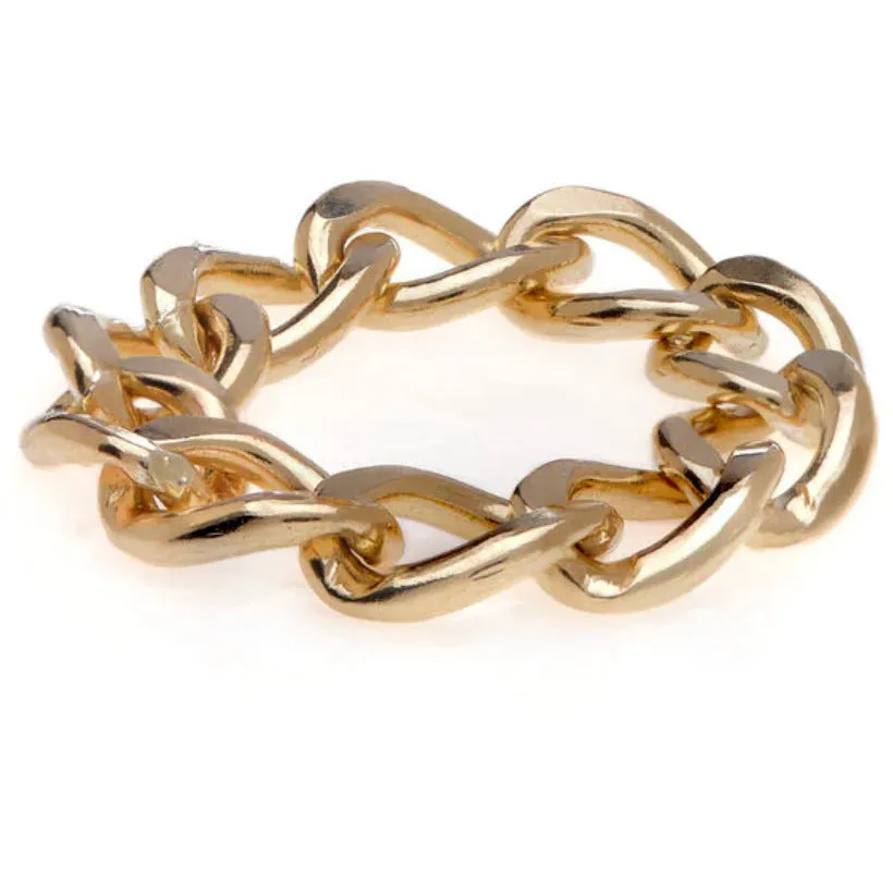 Chain ring in Gold and Silver
