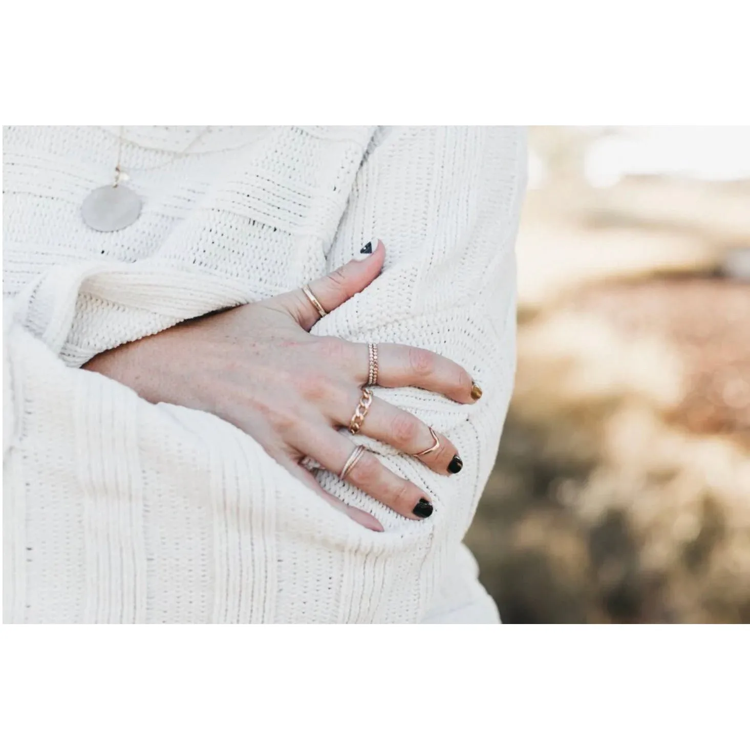 Chain ring in Gold and Silver