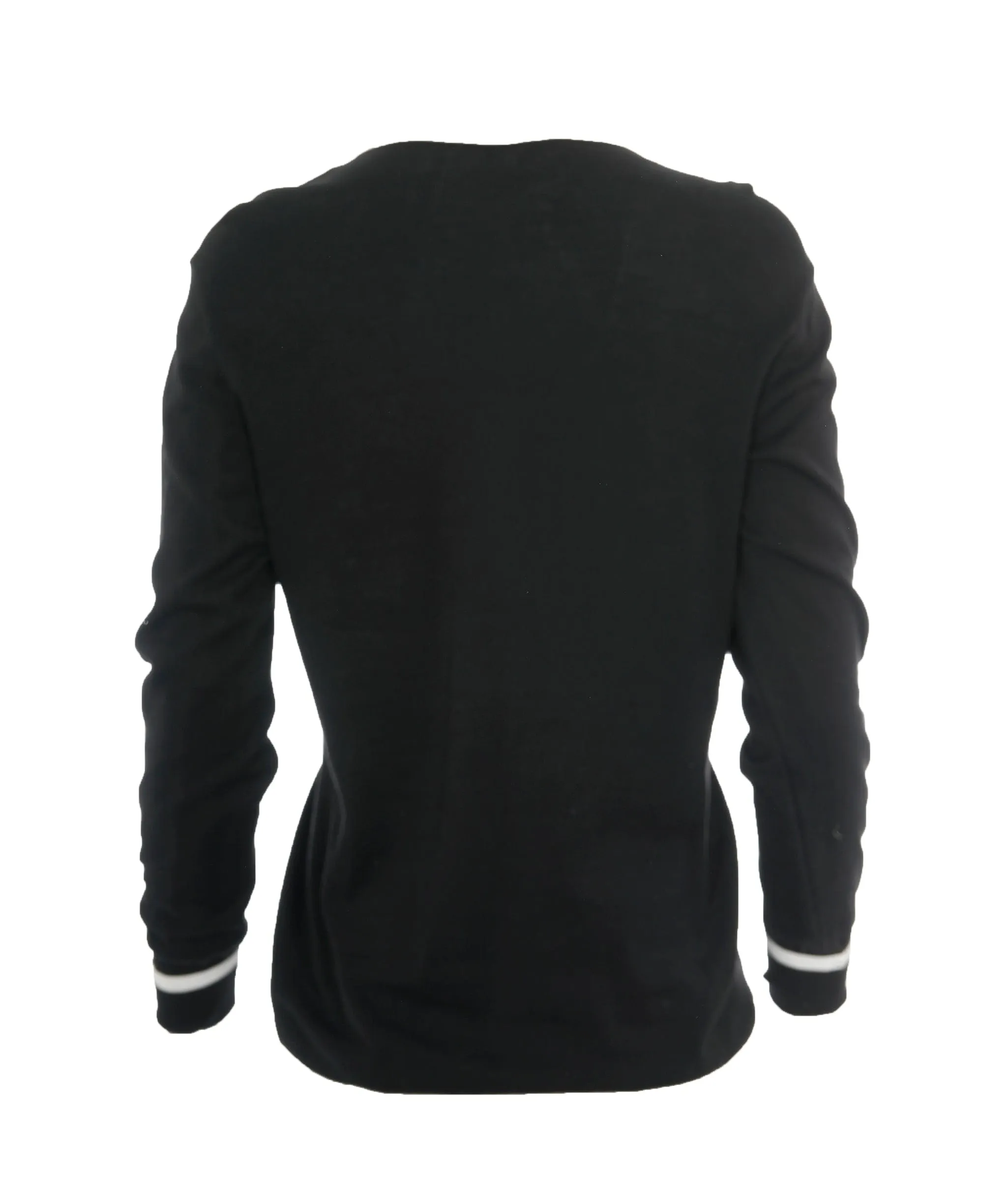 Chanel 96P CC Buttons Cotton Cardigan Black White #$44 ASL10434