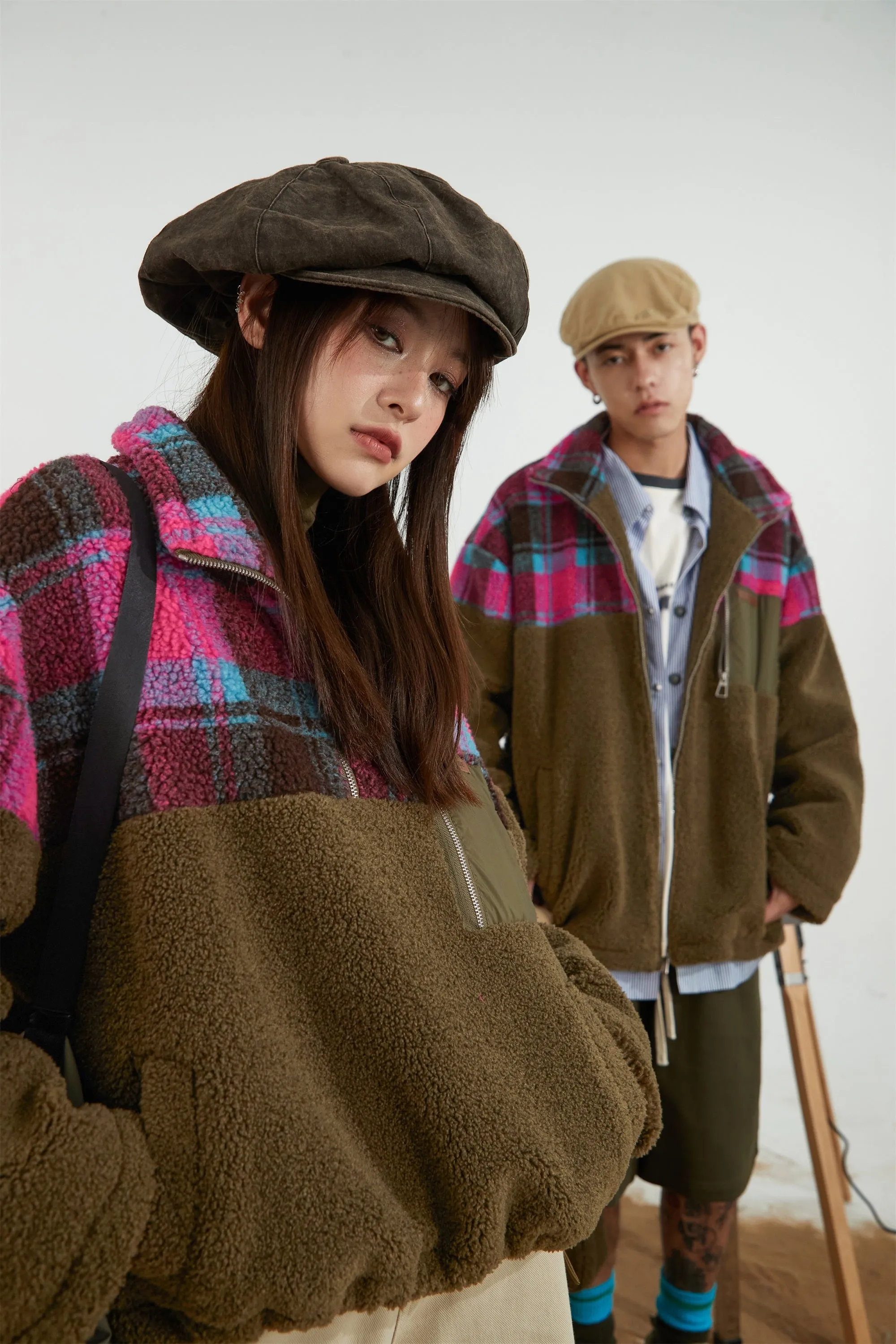 Check Half-Zip Sweater