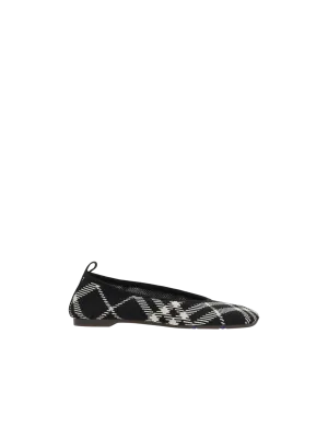 Check Knit Ballerinas