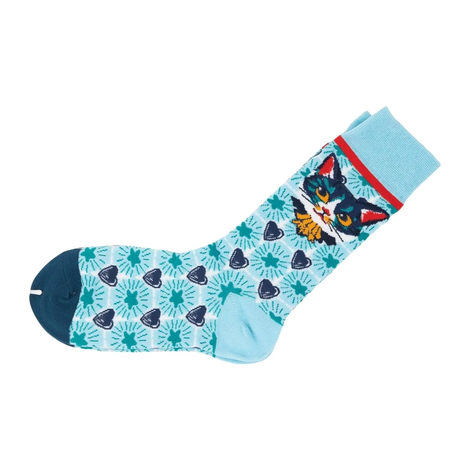 Colourful 4 Pairs Cat Face Novelty Socks – Fun and Quirky Animal Print Crew Socks for Women