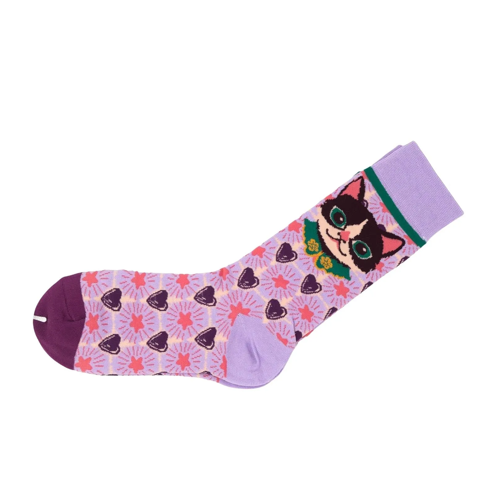 Colourful 4 Pairs Cat Face Novelty Socks – Fun and Quirky Animal Print Crew Socks for Women