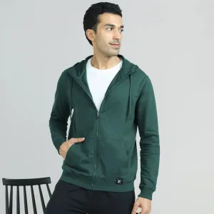 Cruze French Terry Cotton Hoodie Jackets Forest Green