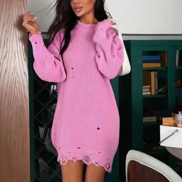 Distressed Knitted Sweater