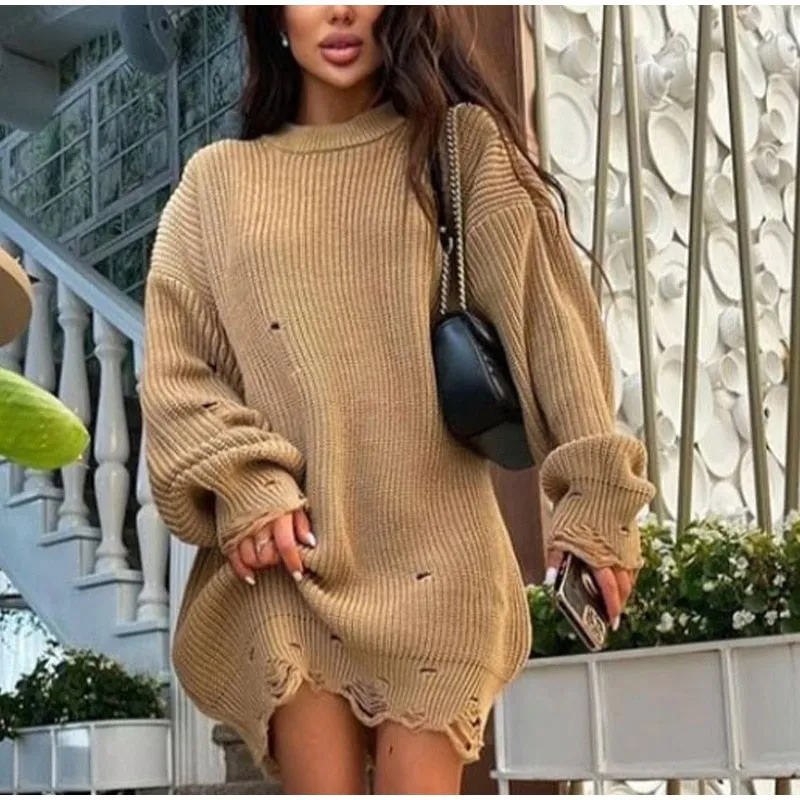 Distressed Knitted Sweater