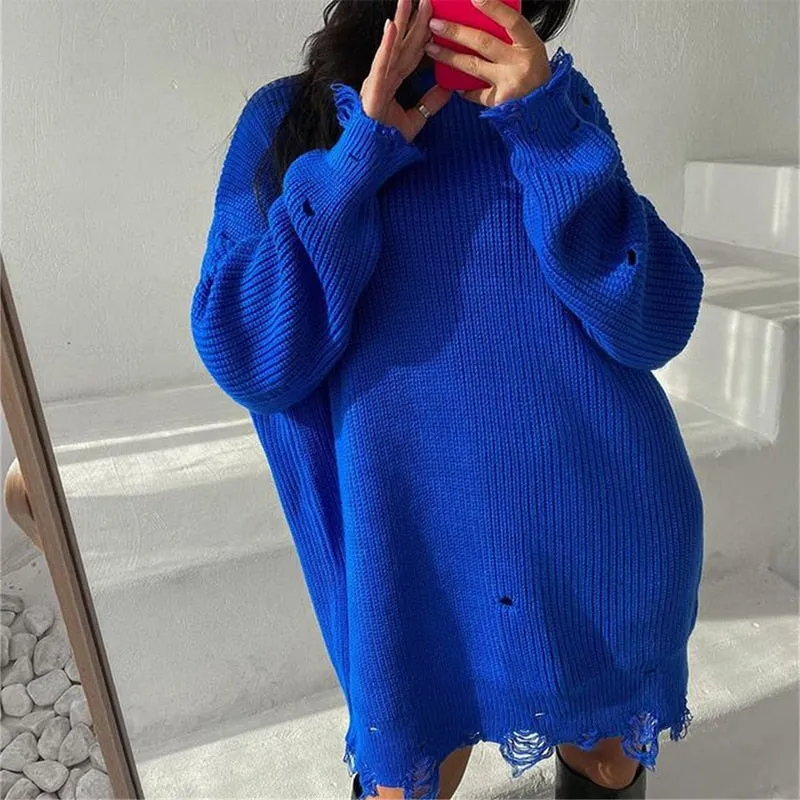Distressed Knitted Sweater