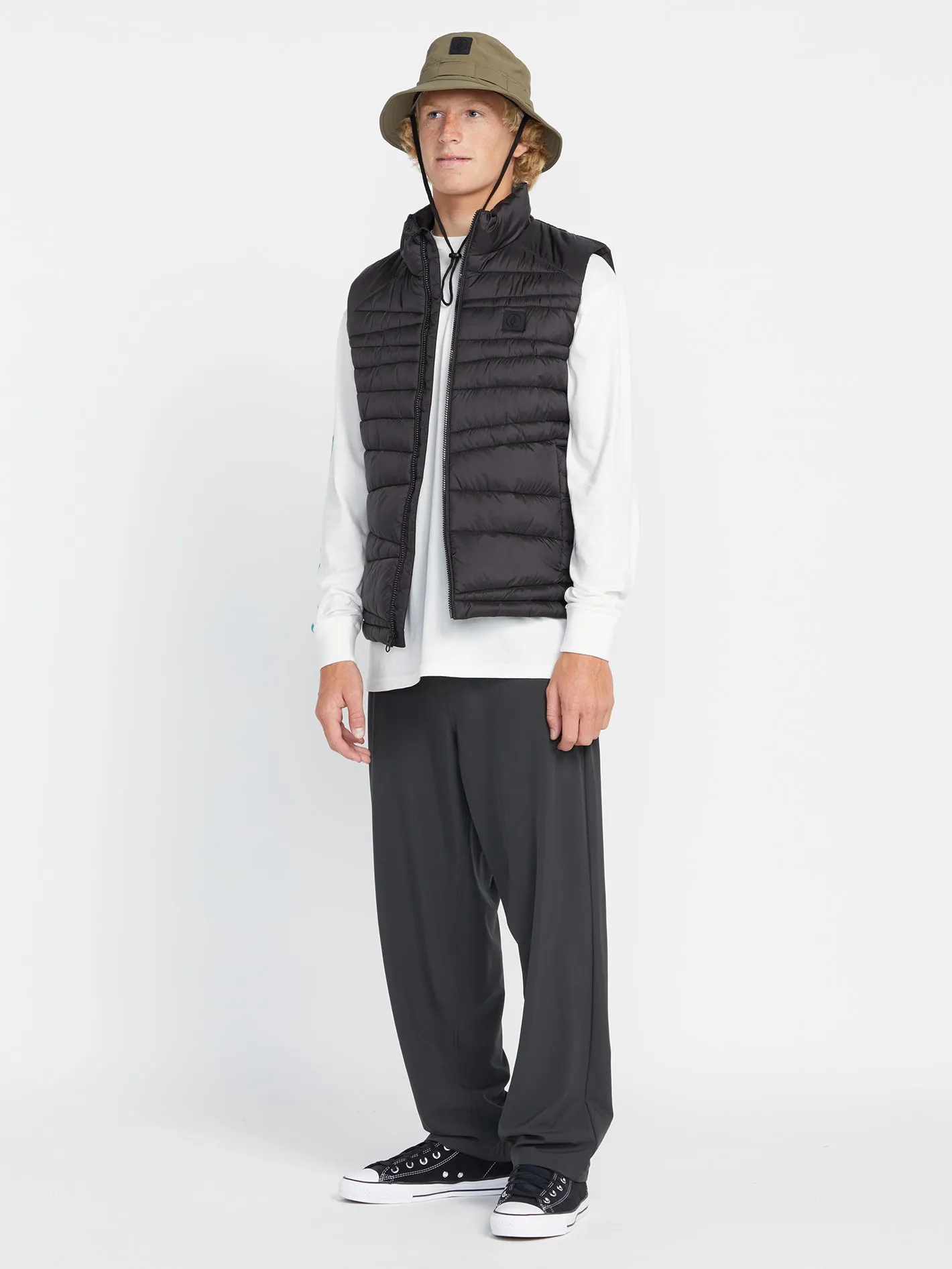 Earth Tripper Reversible Puff Vest - Black