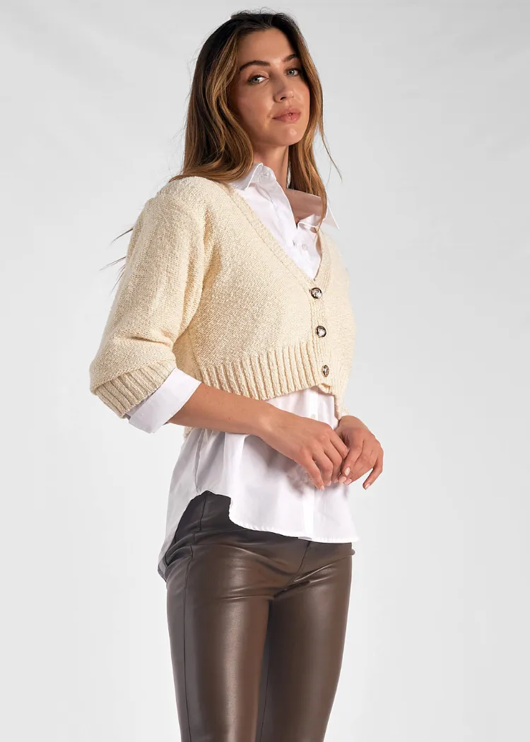 Elan Sonia Cardigan - Off White ***FINAL SALE***
