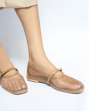 ELLA Fishnet Ballet Pumps
