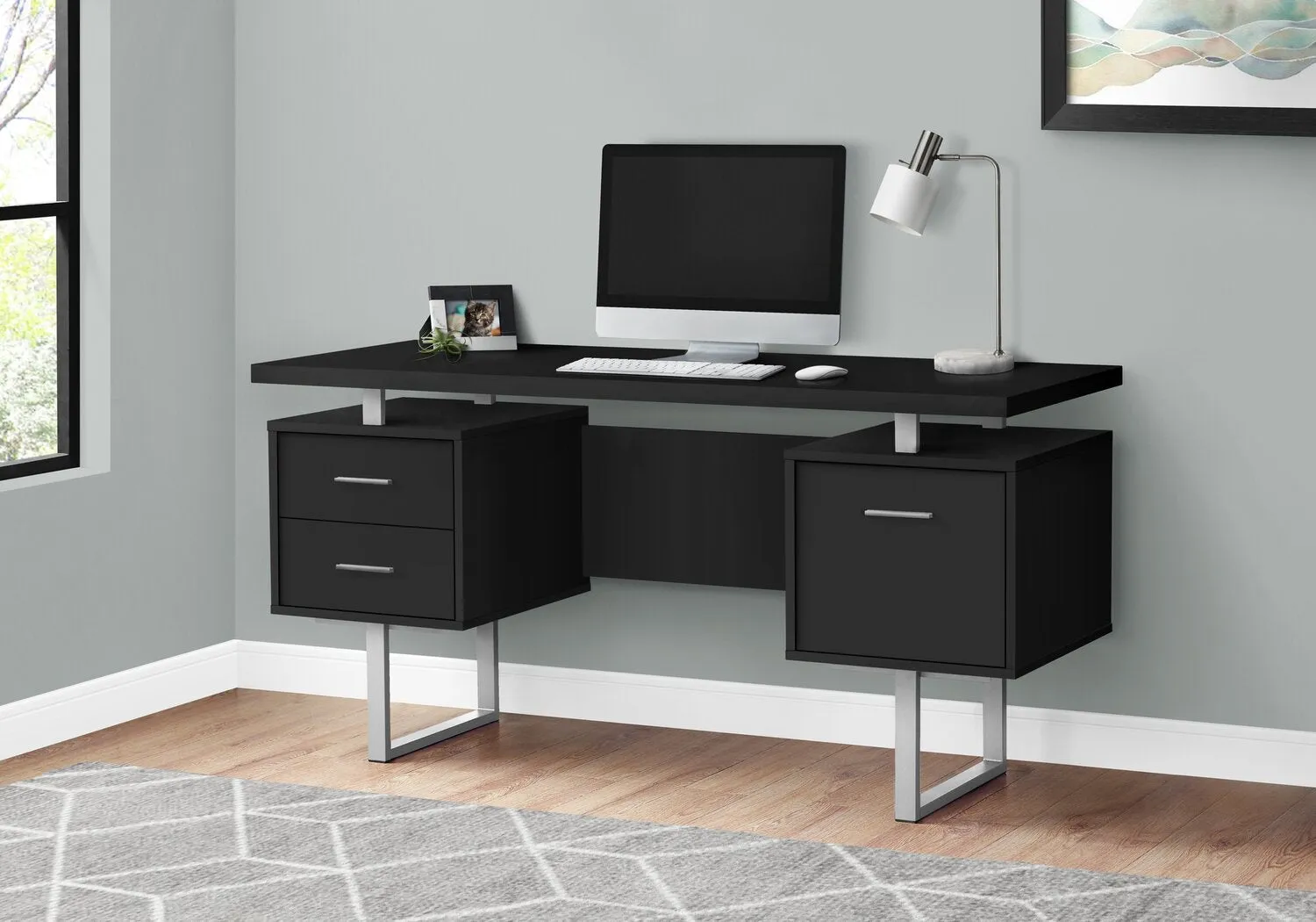 Elley Reversible Desk - Black