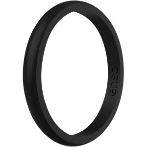 Enso Rings Halo Elements Series Silicone Ring - Black Pearl