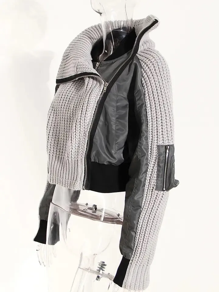 Fashion Patchwork Colorblock Jacket