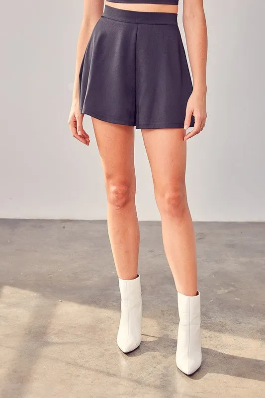 Flare Shorts In Black