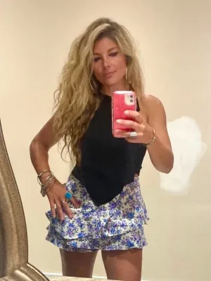 Floral Ruffle Mini Skort