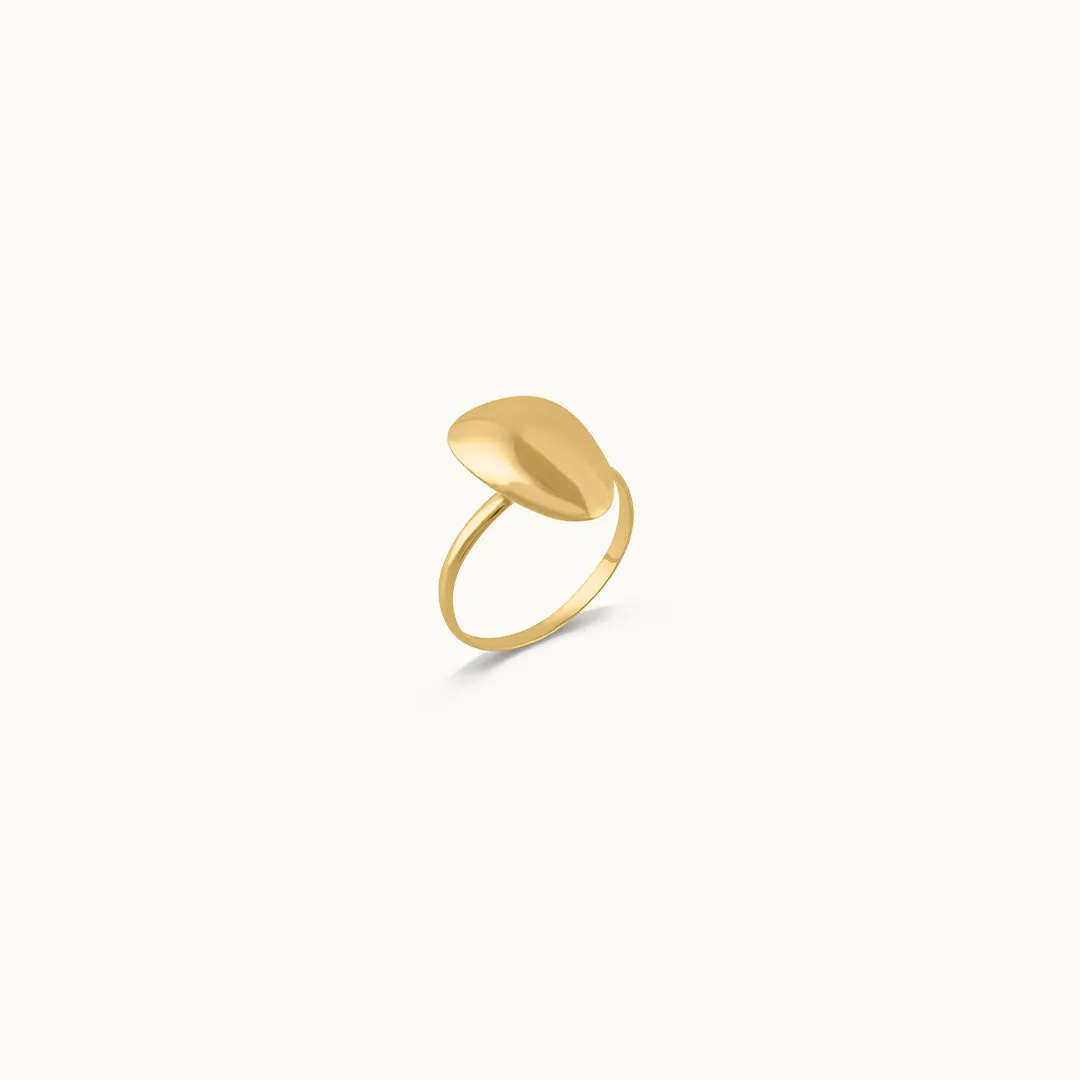 Gold Pebble Ring