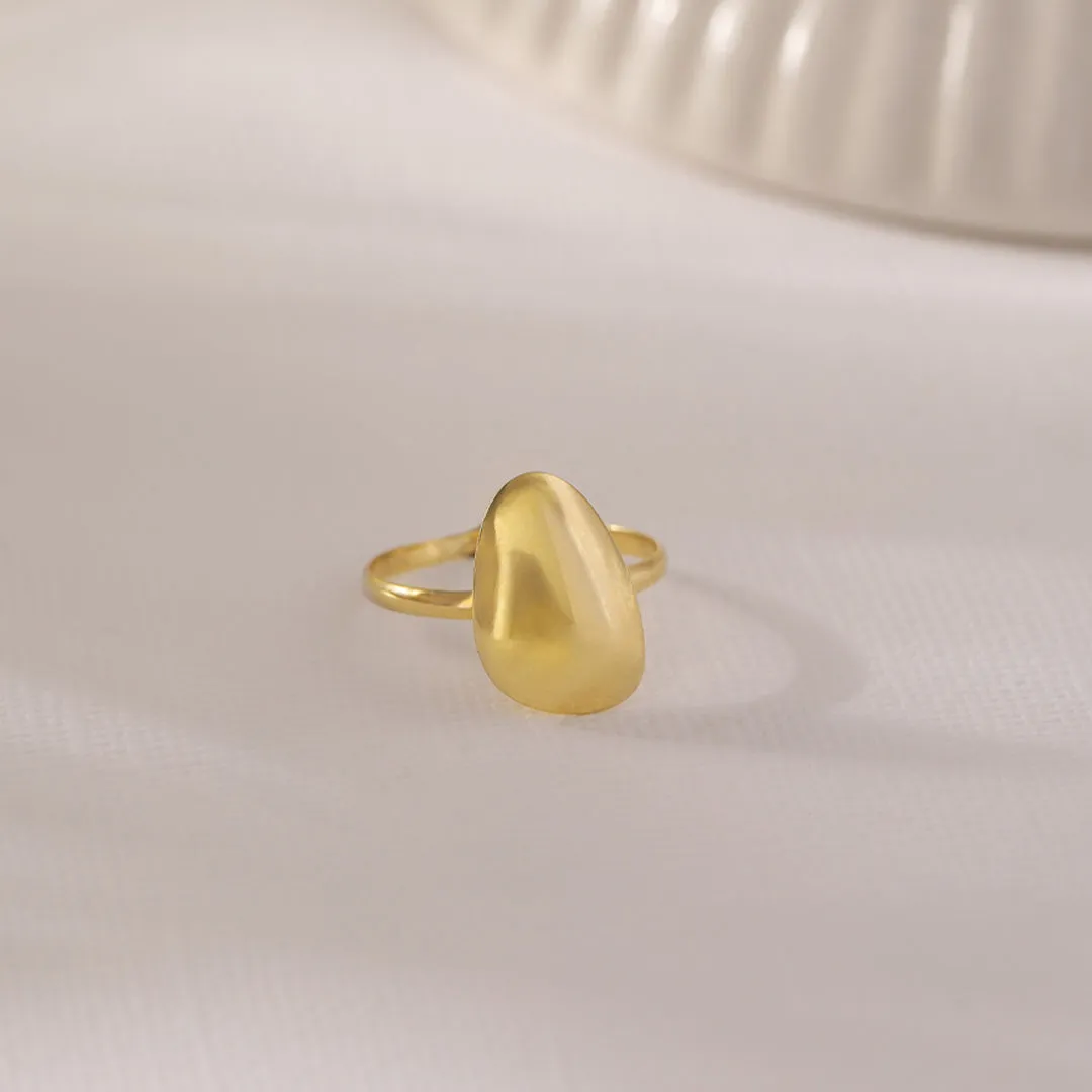 Gold Pebble Ring