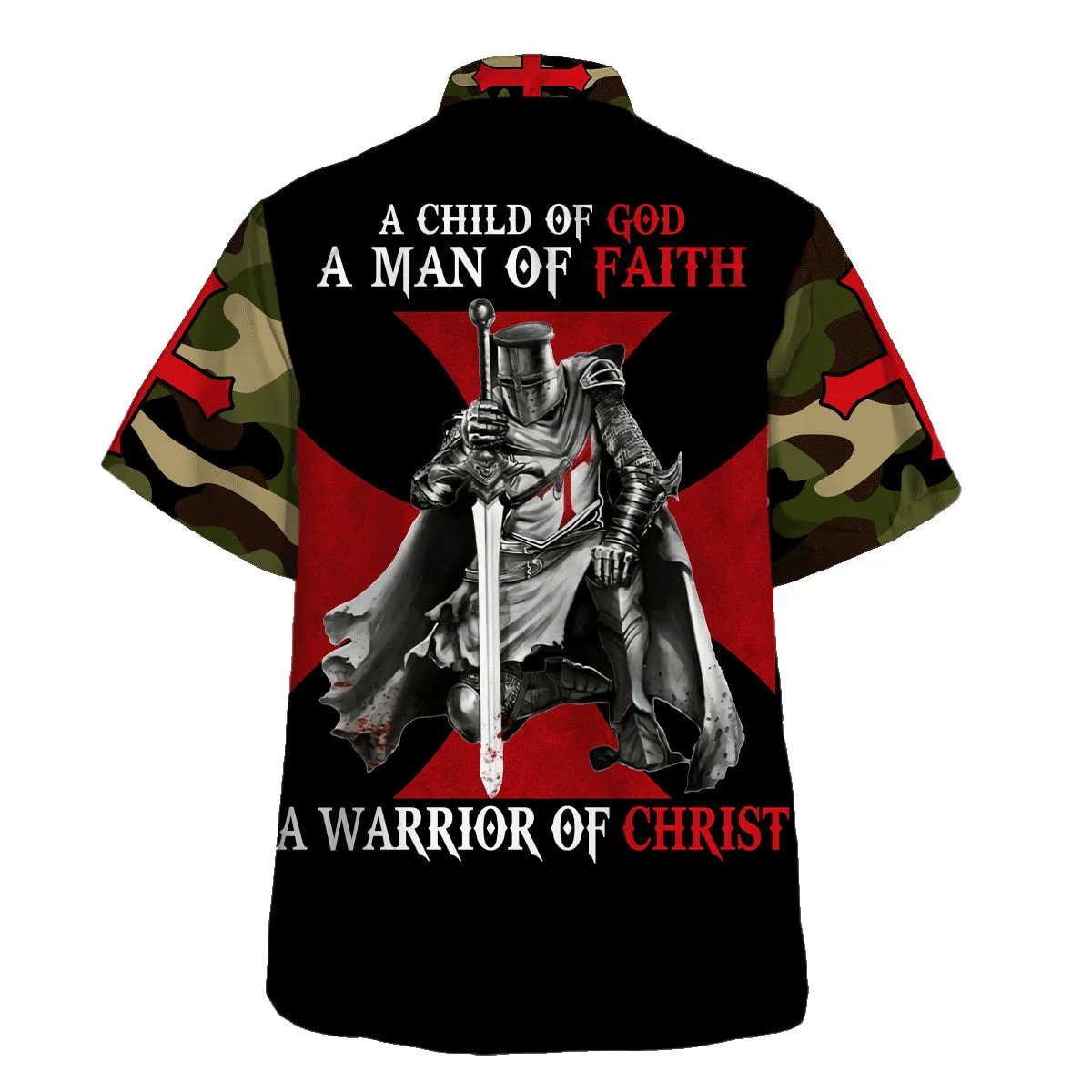 Hand Of A Warrior A Child Of God Hawaiian Shirt - Christian Hawaiian Shirt - Religious Hawaiian Shirts