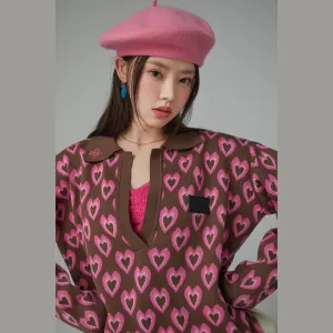 Heart Loose Fit Knit Sweater