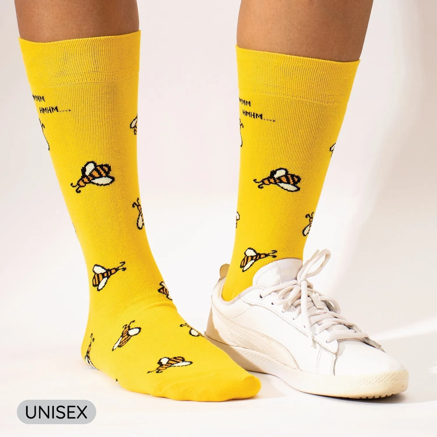 Honeybee & Abstract Crew Socks