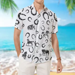 Horse Pattern - Hawaiian Shirt,  Animal Farm Horse Hawaiian Shirts For Men, women