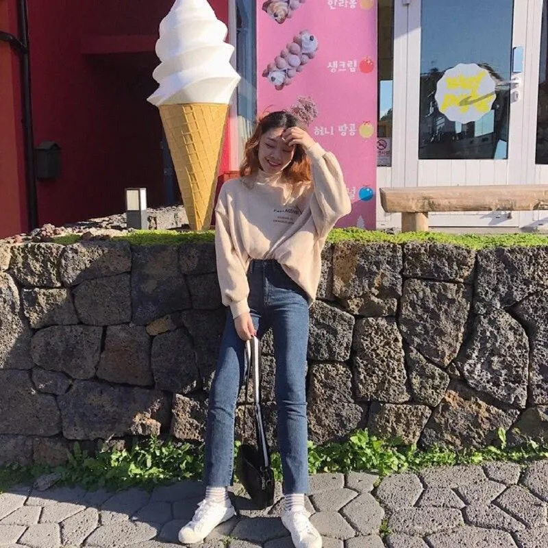 Korean Hoodie Vintage Fashion