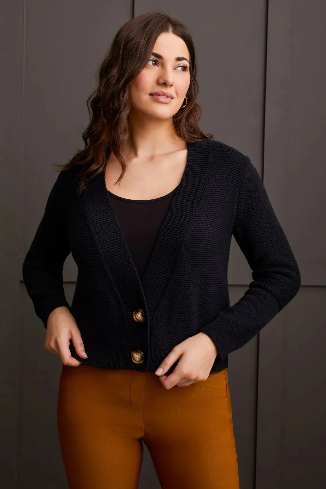 Long Sleeve Crop Sweater [Black-1865O]