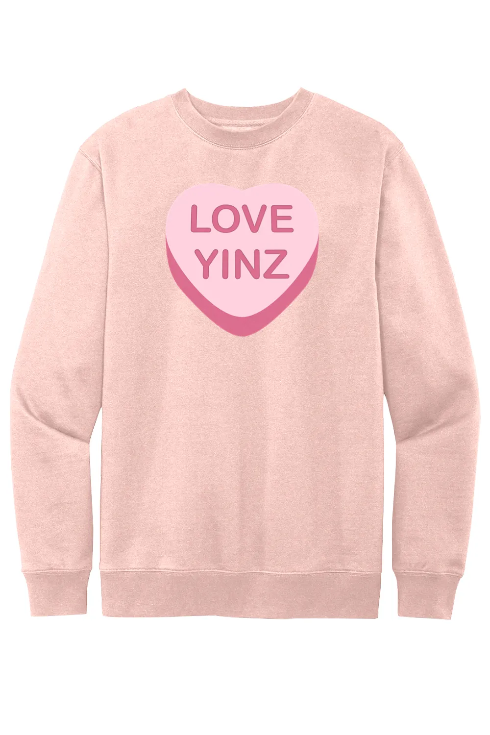 Love Yinz - Conversation Heart - Fleece Crewneck Sweatshirt