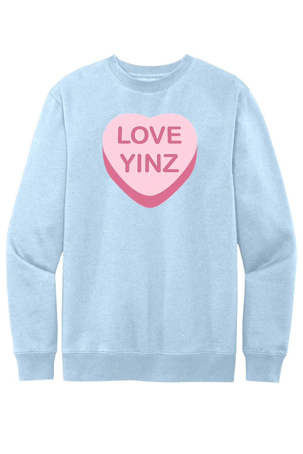 Love Yinz - Conversation Heart - Fleece Crewneck Sweatshirt