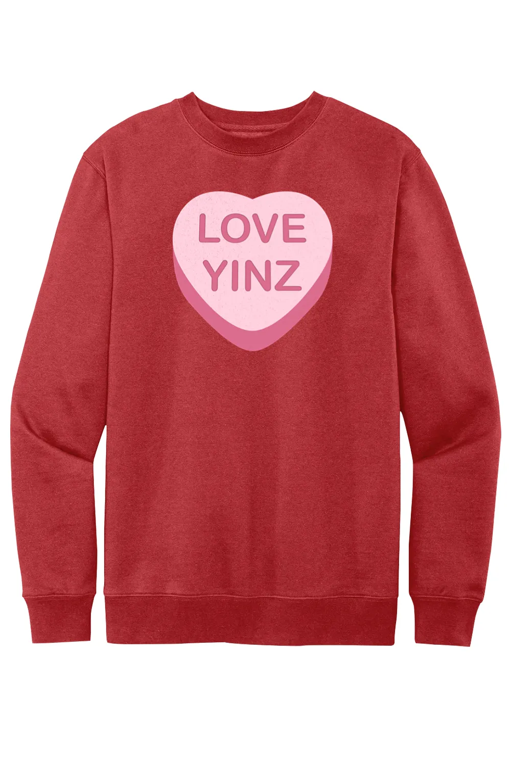 Love Yinz - Conversation Heart - Fleece Crewneck Sweatshirt